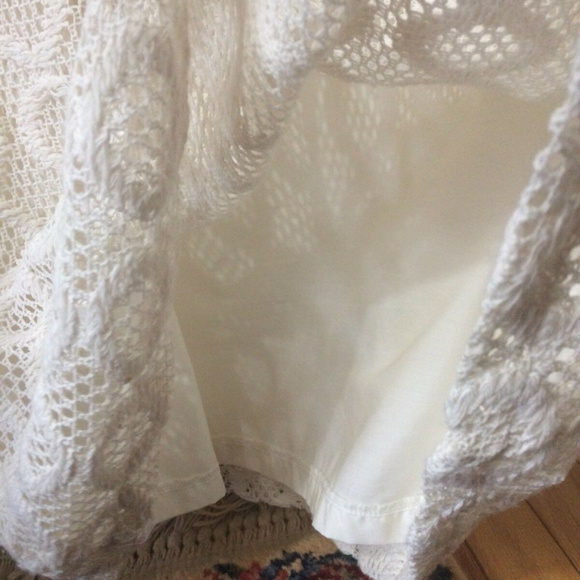 Off-White Crochet Mini Shift Dress Size XS - Picture 6 of 7